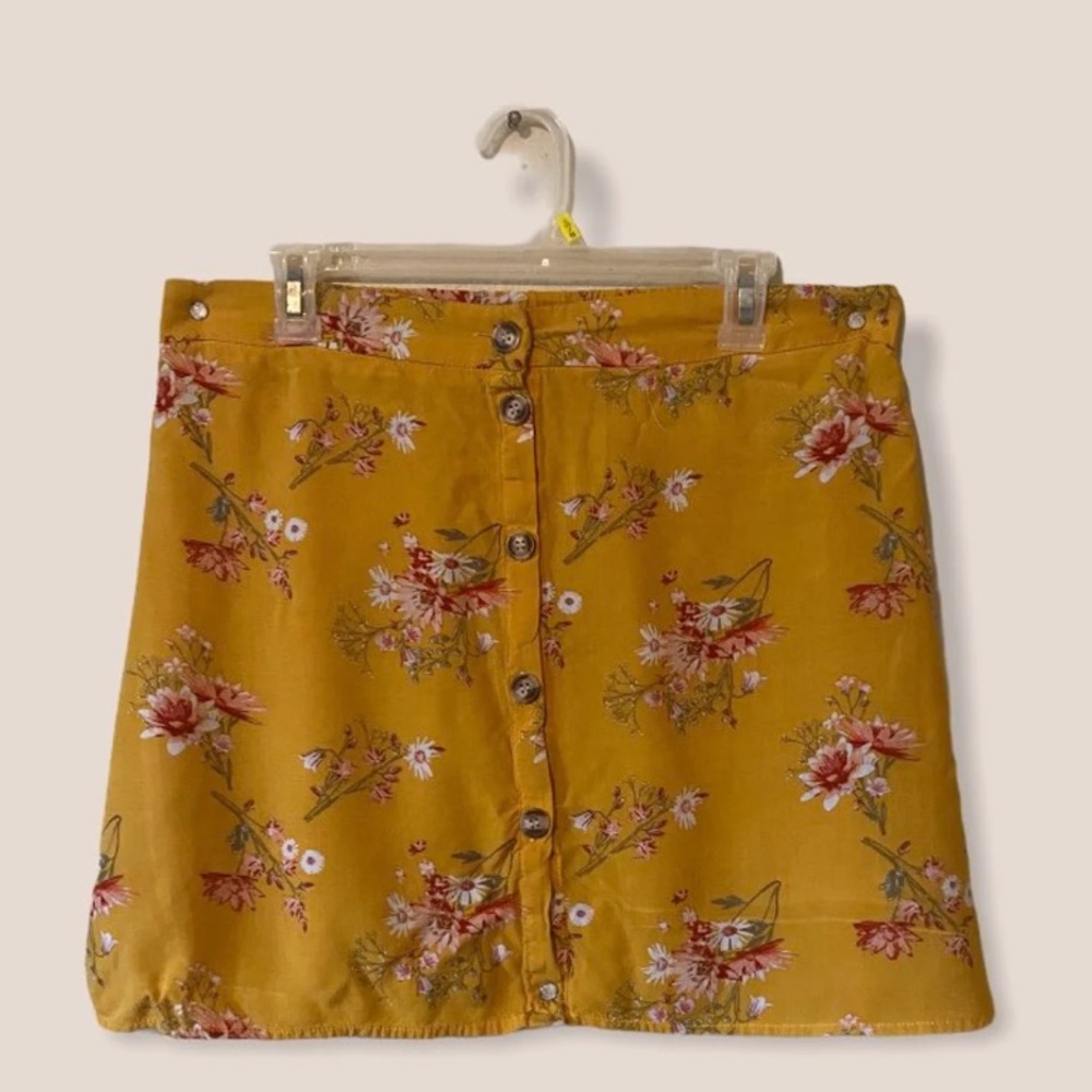 Yellow Floral Skirt